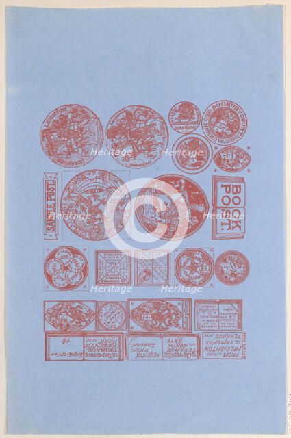 Trade Card for John Leighton, Book Printer, Illustrator, and Engraver, 19th century. Creator: Anon.