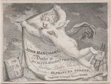 Trade Card for John Marchant, Print Dealer, 19th century. Creator: Anon