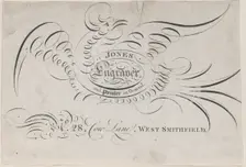 Trade Card for Jones, Engraver and Printer, 19th century. Creator: Anon