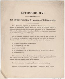 Trade Card for José Maria Cardano, Lithographer, 19th century., 19th century. Creator: Anon