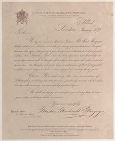 Trade card for Maclure, Macdonald & Macgregor, publisher and printer, 19th century. Creator: Anon