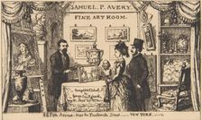 Trade Card for Samuel P. Avery--Fine Art Room, 1873., 1873. Creator: George Cruikshank