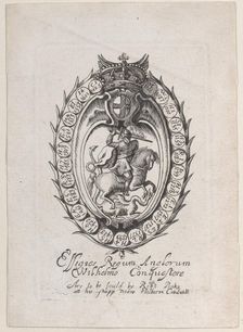 Trade Card for Sir Robert Peake, printer and publsiher, ca. 1635-67. Creator: Anon