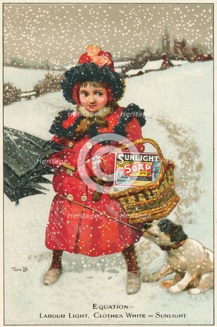Trade card for Sunlight Soap, c1900. Creator: Tom Browne.