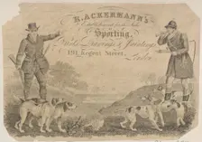 Trade Card for R. Ackermann, Printseller and Art Dealer, 19th century. Creator: Anon