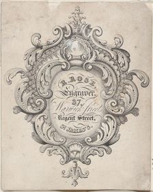 Trade Card for R. Rose, Engraver, 19th century. Creator: Anon