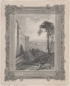 Trade Card for Radclyffe & Co., Steel & Copper Plate Engravers, 19th century. Creator: Anon