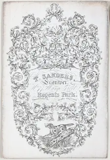 Trade Card for T. Sanders, engraver, 19th century. Creator: Anon