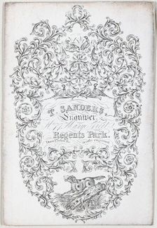 Trade Card for T. Sanders, engraver, 19th century. Creator: Anon
