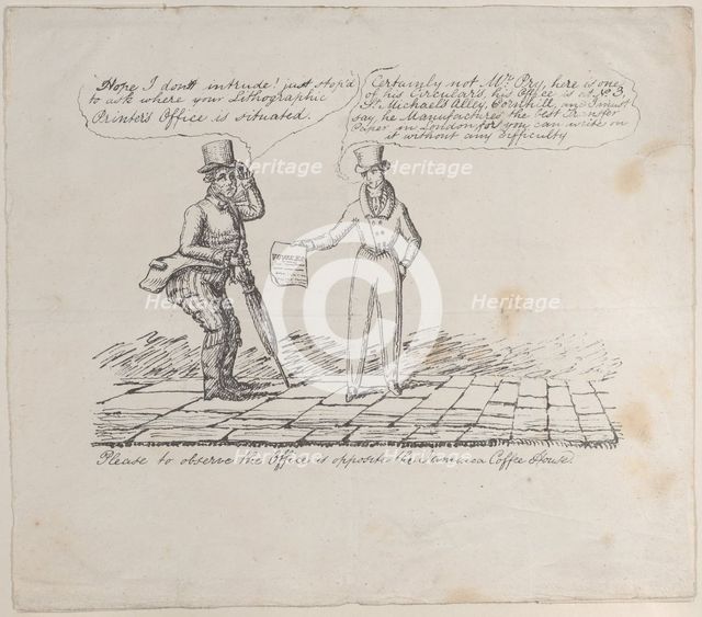 Trade Card for Vowles Lithographic Printer's Office, Printer, 19th century. Creator: Anon.