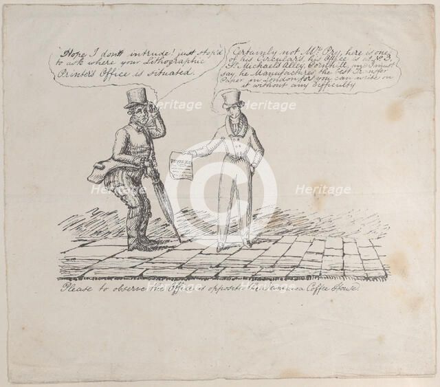 Trade Card for Vowles Lithographic Printer's Office, Printer, 19th century. Creator: Anon.