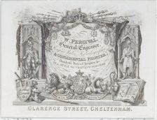 Trade Card for W. Percival, General Engraver & Ornamental Printer, 19th century., 19th century. Creator: Anon
