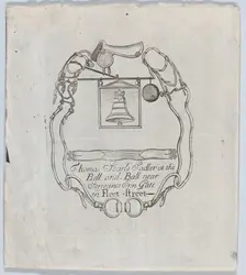 Trade Card of Thomas Searls, Sadler at the Bell and Ball, Fleet Street, ca. 1700-..., ca. 1700-1720. Creator: Thomas Searls