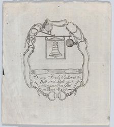 Trade Card of Thomas Searls, Sadler at the Bell and Ball, Fleet Street, ca. 1700-..., ca. 1700-1720. Creator: Thomas Searls