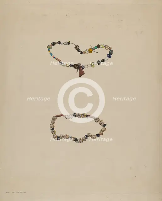 Trade Beads, c. 1936. Creator: Walter Praefke.