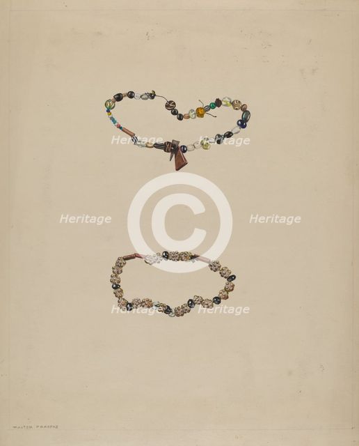 Trade Beads, c. 1936. Creator: Walter Praefke.