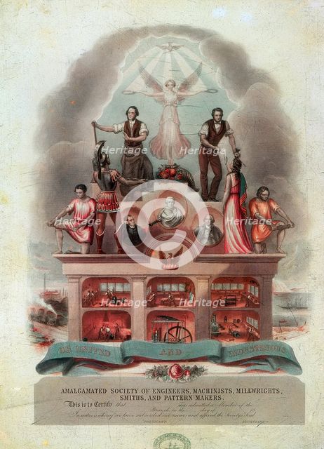 Trade Union Scroll, 1851. Artist: Unknown