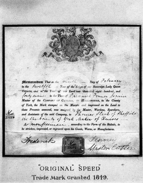 Trademark certificate, 1849 (1963). Creator: Michael Walters.