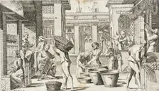 Trades Practiced in Bologna, c1640. Creators: Agostino Parisini, Francesco Curti