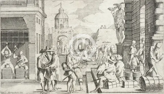 Trades Practiced in Bologna, c1640. Creators: Francesco Curti, Agostino Parisini.