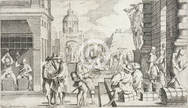 Trades Practiced in Bologna, c1640. Creators: Francesco Curti, Agostino Parisini.
