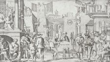 Trades Practiced in Bologna, c1640. Creators: Francesco Curti, Agostino Parisini