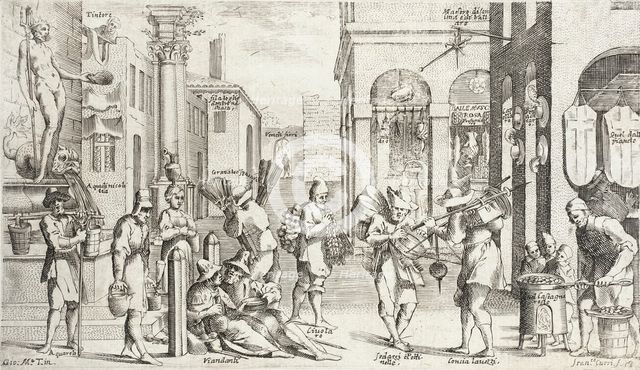 Trades Practiced in Bologna, c1640. Creators: Francesco Curti, Agostino Parisini.
