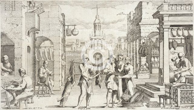 Trades Practiced in Bologna, c1640. Creators: Francesco Curti, Agostino Parisini.