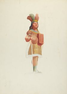 Tradesman's Sign (Indian), 1935/1942. Creator: Helen E. Gilman