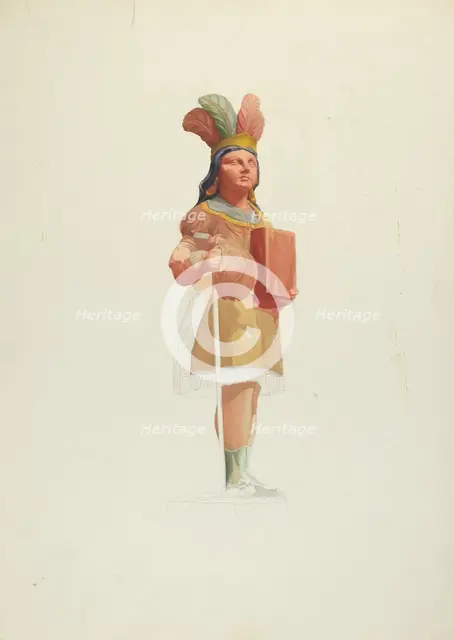 Tradesman's Sign (Indian), 1935/1942. Creator: Helen E. Gilman.