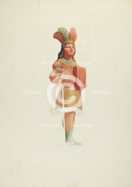 Tradesman's Sign (Indian), 1935/1942. Creator: Helen E. Gilman.