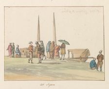 Traditional costumes of the island of Gozo, 1778. Creator: Louis Ducros