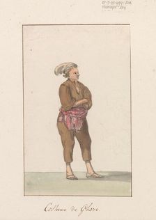 Traditional costumes of the island of Gozo, 1778. Creator: Louis Ducros