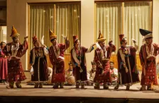 Traditional dance performance, Leh, Ladakh, India, 2023. Creator: Peter Thompson