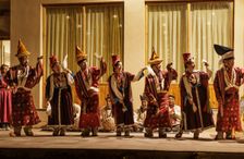 Traditional dance performance, Leh, Ladakh, India, 2023. Creator: Peter Thompson