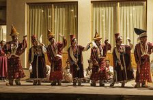 Traditional dance performance, Leh, Ladakh, India, 2023. Creator: Peter Thompson