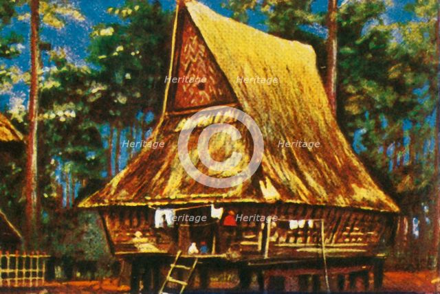 Traditional house on stilts, Sumatra, c1928. Creator: Unknown.