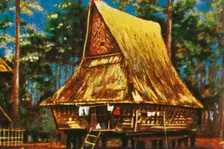 Traditional house on stilts, Sumatra, c1928. Creator: Unknown