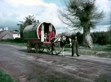 Traditional horse-drawn caravan, Ireland, c1955-1965. Creator: Arthur Charles Kirby Ware