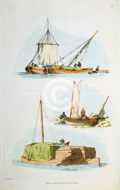Traditional Norfolk boats, 1814. Creator: William Henry Pyne.
