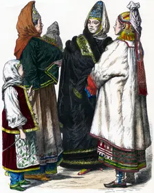 Traditional Russian Costume c1850