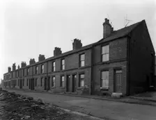 Traditional terraced housing, Albert Road, Kilnhurst, South Yorkshire, 1959. Creator: Michael Walters
