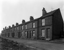 Traditional terraced housing, Albert Road, Kilnhurst, South Yorkshire, 1959. Creator: Michael Walters