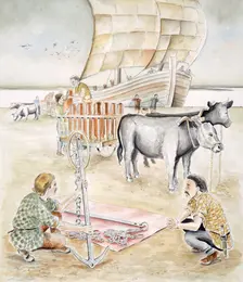 Trading at Hengistbury Head, Dorset, 1st century BC (c1990-c2010). Artist: Chris Evans