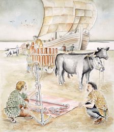 Trading at Hengistbury Head, Dorset, 1st century BC (c1990-c2010). Artist: Chris Evans