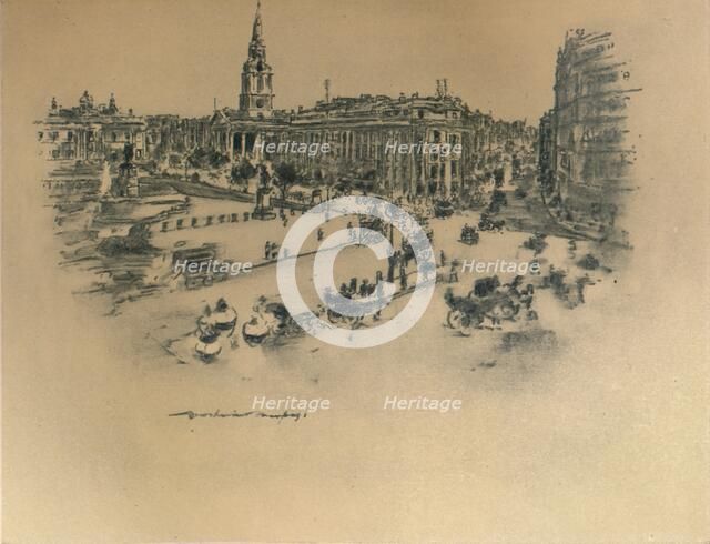 'Trafalgar Square', 1903. Artist: Mortimer L Menpes.
