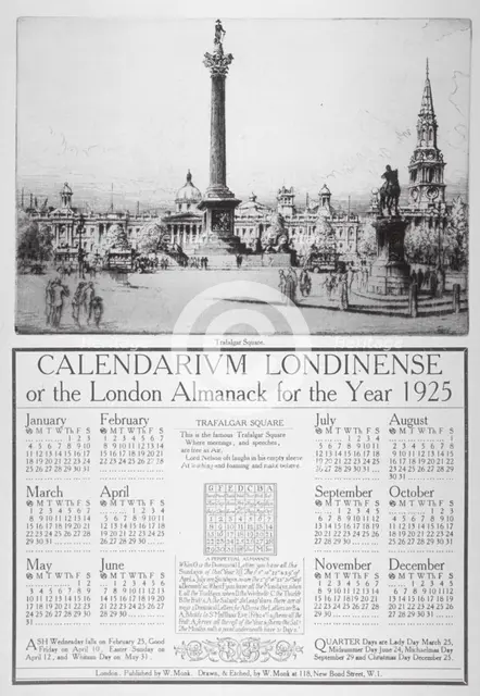 Trafalgar Square, Westminster, London, 1924. Artist: William Monk