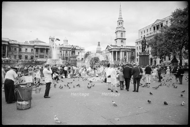 Trafalgar Square, Westminster, London, c1955-c1980. Creator: Ursula Clark.