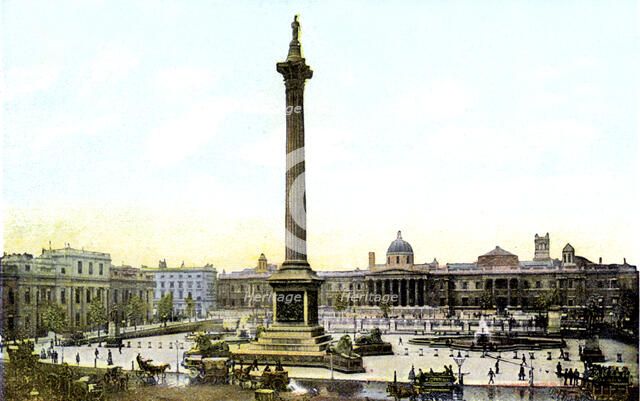 Trafalgar Square And Nelson's Column, London, 20th Century. Artist: Unknown