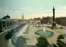 Trafalgar Square c1900s. Creator: Eyre & Spottiswoode